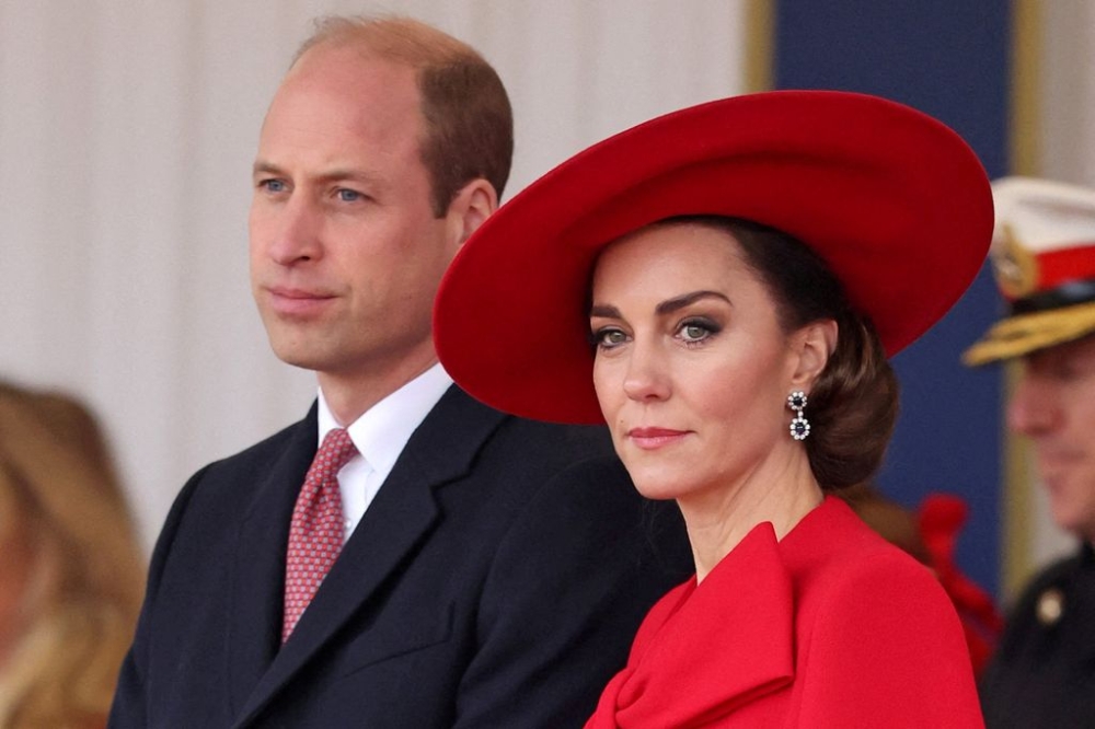 File picture shows Britain’s Prince William, Prince of Wales and Catherine, Princess of Wales attending a ceremonial welcome for The President and the First Lady of the Republic of Korea at Horse Guards Parade, in London, Britain on November 21, 2023. — Pool pic via Reuters