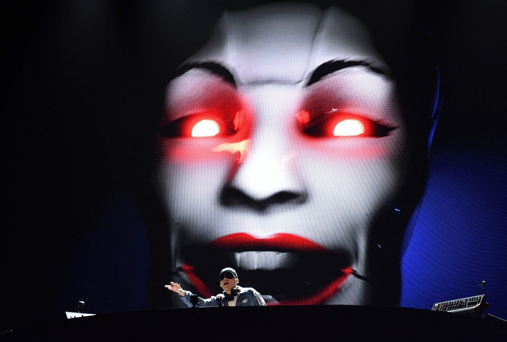 Argentine record producer and songwriter Bizarrap performs on the Sahara Stage during the Coachella Valley Music and Arts Festival in Indio, California, on April 12, 2024. — AFP pic
