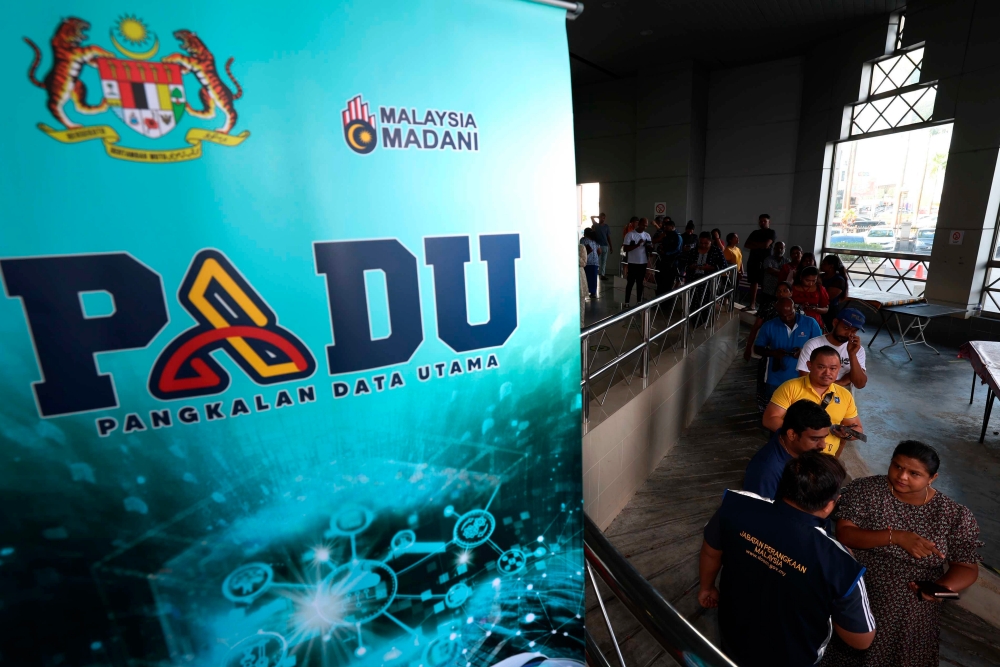 Data obtained from Padu will provide a more updated picture of Malaysians for the design of Malaysia’s welfare programme. — Bernama pic