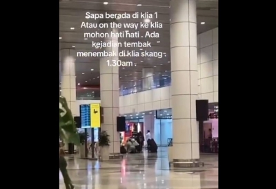 Shots fired at KLIA 1, one hurt, manhunt on for shooter on the run
