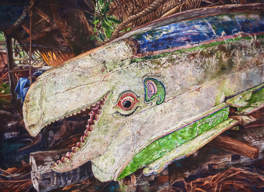 Chang’s artwork titled ‘A Fisherman To His Last Breath...’ is inspired by Tembok. — Picture courtesy of Chang Fee Ming