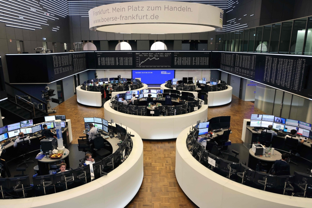 Germany's 10-year bond yield, the benchmark for the euro zone, was last 0.3 basis point (bps) higher on the day at 2.489 per cent, not far from its highest level since late February hit yesterday. — AFP pic