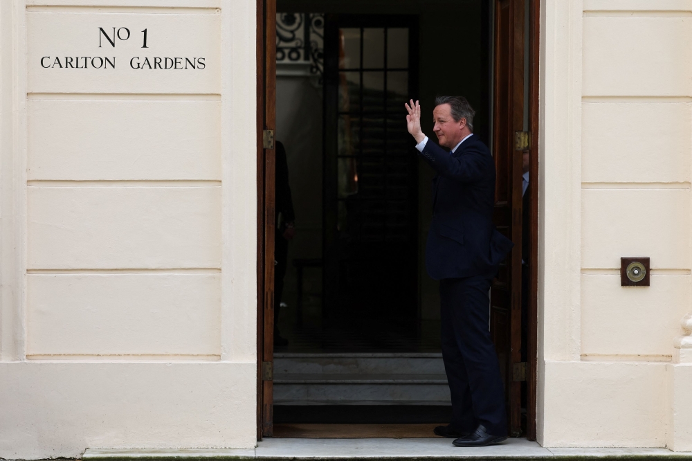 British foreign minister David Cameron said it was clear Israel had made a decision to respond to the Iranian drone. — Reuters pool pic