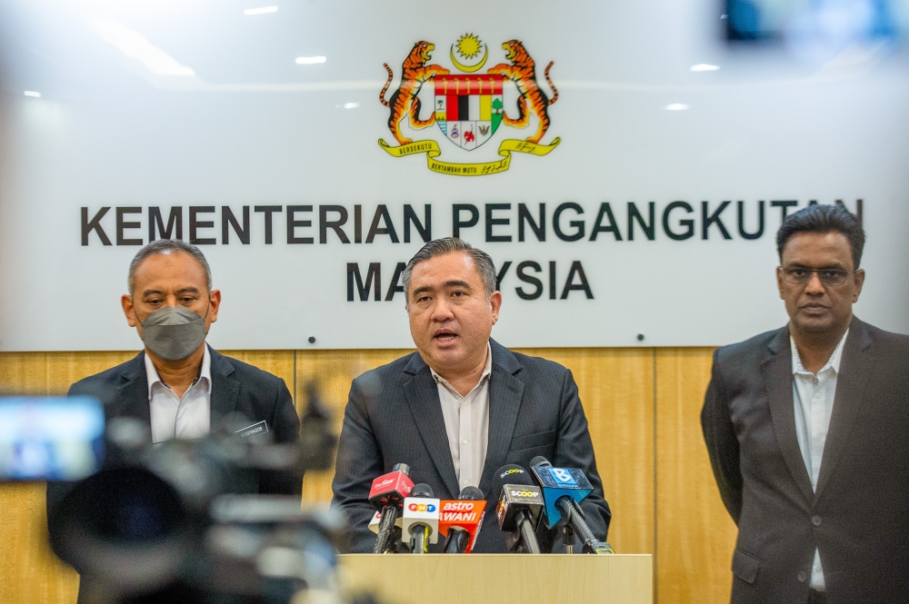 Transport Minister Anthony Loke added that Malaysia Airports Holdings Berhad (MAHB) will also be having a meeting with the police to discuss enhanced security measures at KLIA. — Picture by Shafwan Zaidon