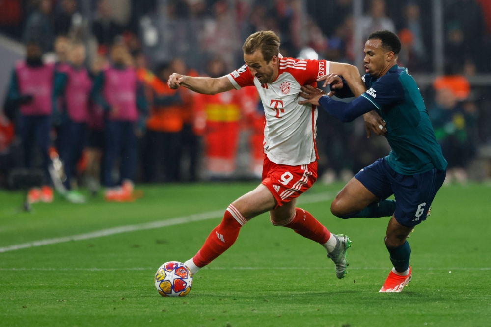 Bayern Munich striker Harry Kane looked forward to the Champions League semi-final meeting with England teammate Jude Bellingham’s Real Madrid. — AFP pic