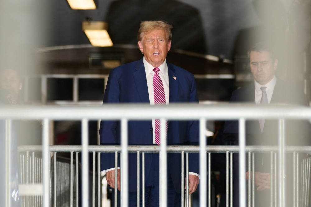 Former US president Donald Trump is facing unprecedented legal headwinds in New York where he is also on criminal trial for allegedly covering up hush money payments to a porn star on the eve of his 2016 election victory. ― AFP pic