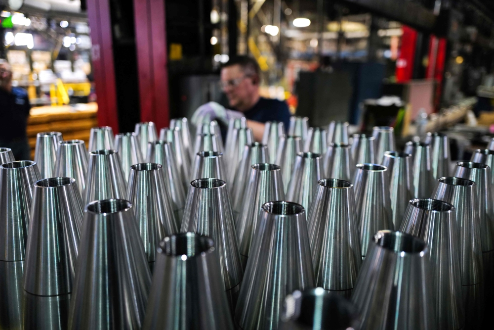 The Scranton Army Ammunition Plant in Scranton, Pennsylvania is making steel tubes for 155mm calibre shells, which are crucial to Kyiv’s efforts to face down Moscow’s invasion. — AFP pic