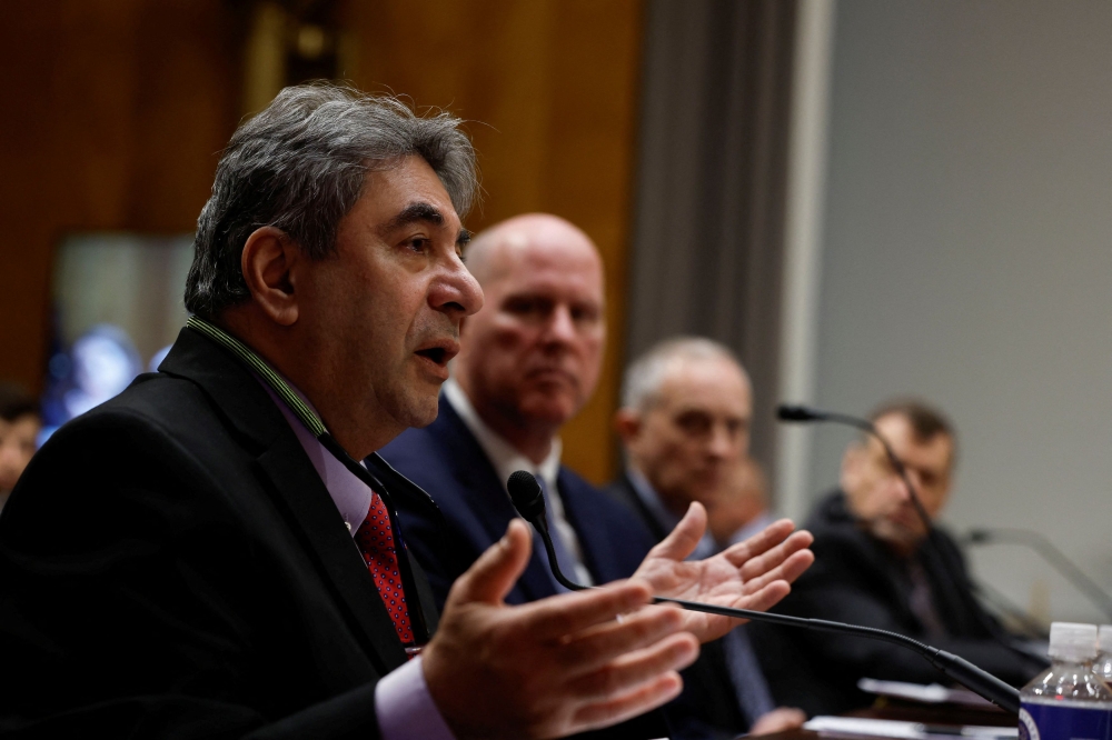 Boeing quality engineer Sam Salehpour speaks during a Senate Homeland Security and Governmental Affairs Investigations Subcommittee hearing on the safety culture at Boeing amid concerns about the assembly of its 787 and 777 jets, on Capitol Hill in Washington April 17, 2024. — Reuters pic