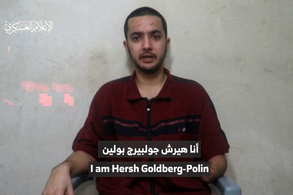 The hostage identified himself as Hersh Goldberg-Polin, 23 in a video released by the media office of Hamas. — AFP pic/Hamas Media Office