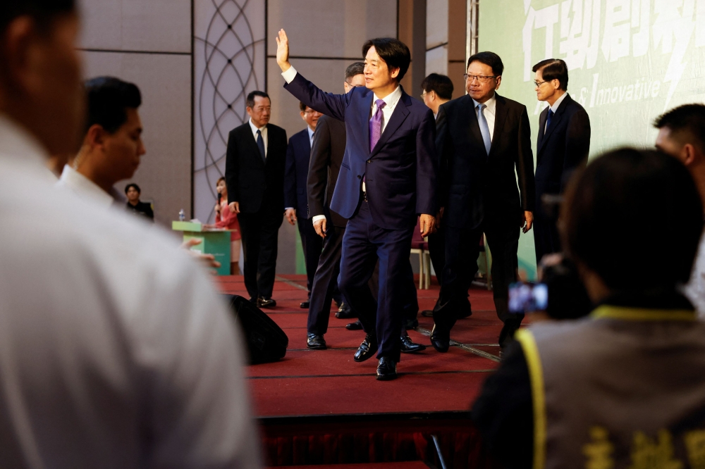China should have the confidence to talk to Taiwan’s legally elected government, President-elect Lai Ching-te said today as he appointed his new national security and diplomacy team amid what he called unprecedented challenges. — Reuters pic