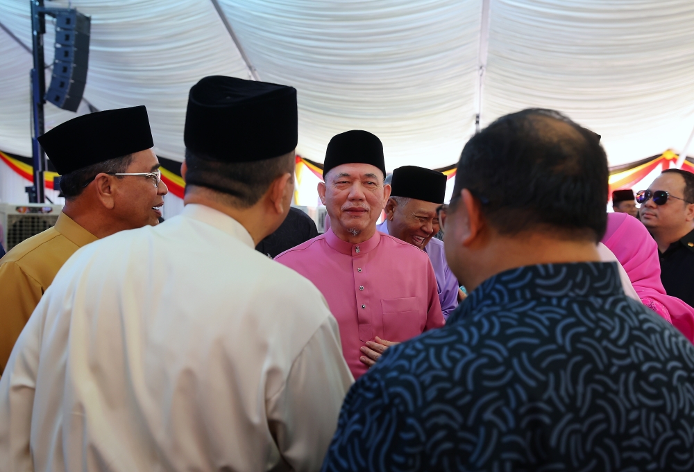 Deputy Prime Minister Datuk Seri Fadillah Yusof at the Aidilfitri open house he hosted at Kompleks Sri Satria, Putrajaya, April 25, 2024. — Bernama pic