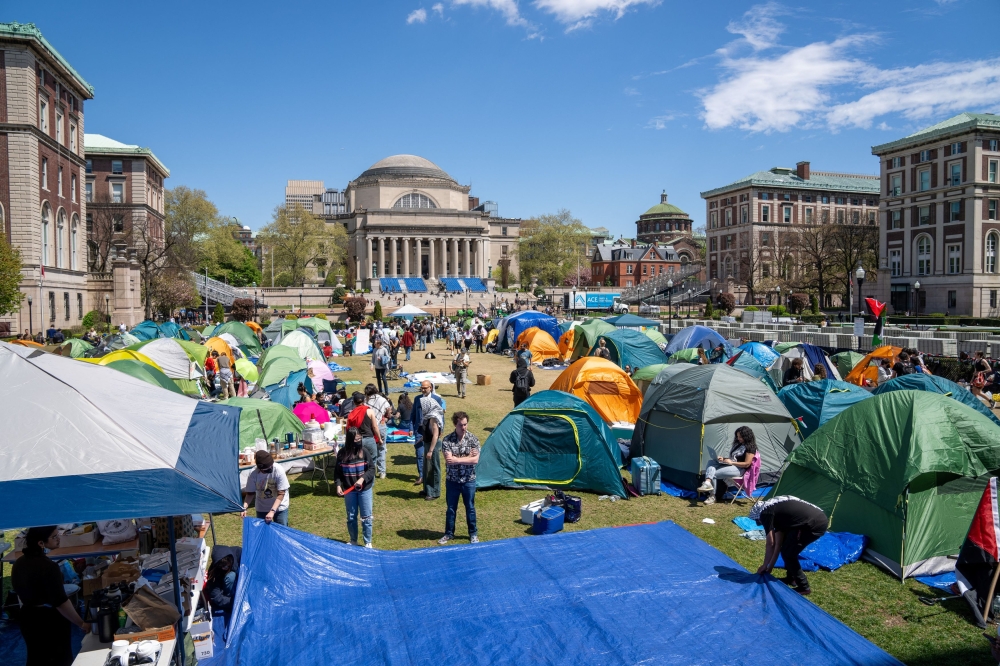 A pro-Palestinian US group filed a federal civil rights complaint against Columbia University following last week’s mass arrest of anti-war protesters after the school called police to clear demonstrator encampments, the group said yesterday. — Reuters pic