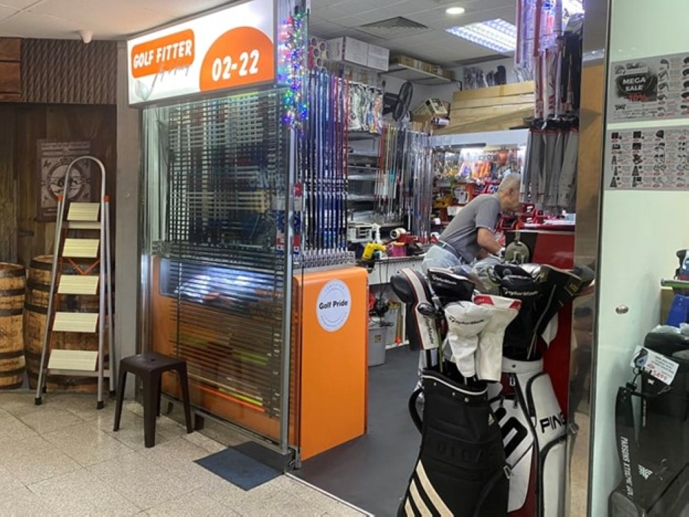 The store front of Golf Fitter by Henry, one of many golf shops located at Far East Shopping Centre. — TODAY pic