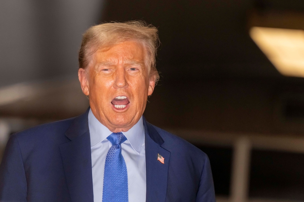 Former U.S. President Donald Trump speaks at the end of the day, at Manhattan criminal court in New York April 26, 2024. — Picture by Mark Peterson/Pool via Reuters