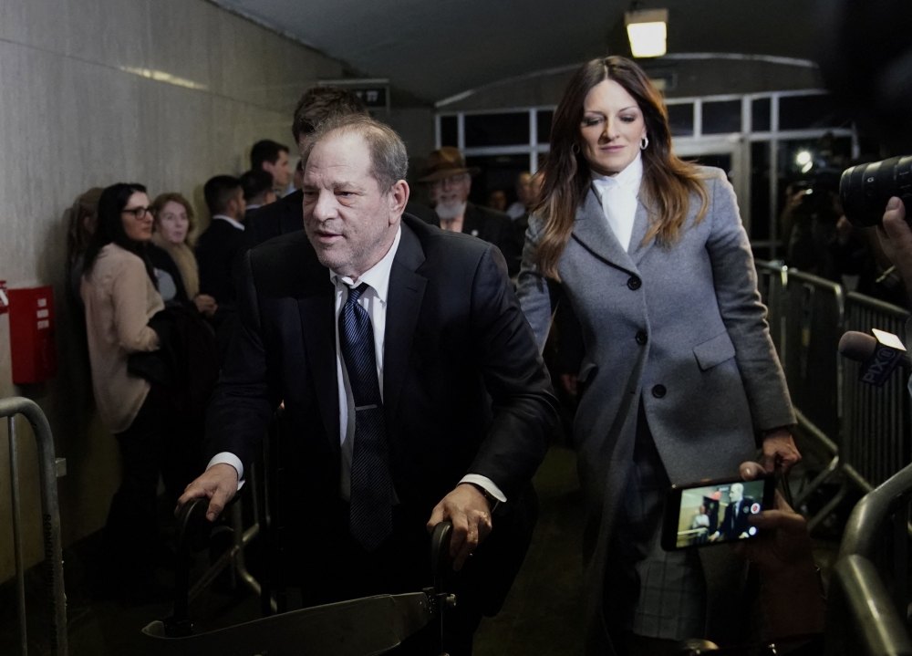 Mimi Haley said she felt ‘sick to my stomach’ when she heard a court had voided the conviction of one-time Hollywood power player Harvey Weinstein (left). — AFP file pic