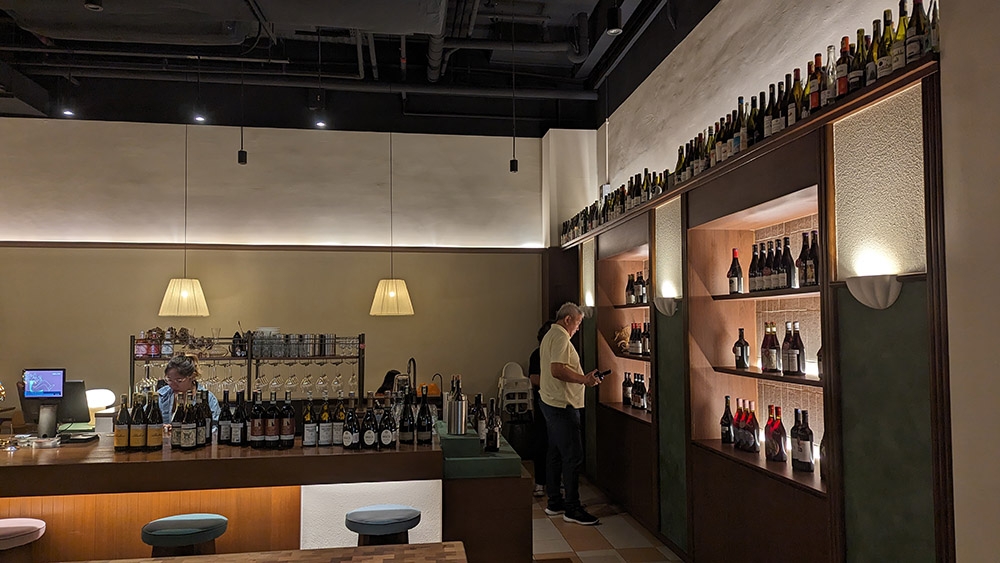 It’s a good idea to peruse the selection of wine, which leans towards natural and organic.