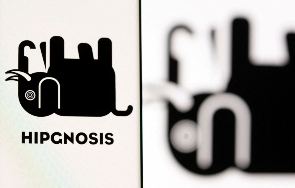 Hipgnosis logos are seen in this illustration taken, June 28, 2021. — Reuters pic  