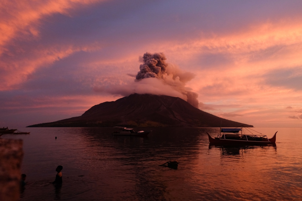 Indonesia’s Ruang volcano off the island of Sulawesi erupted today, spewing ash and lava, after an eruption earlier this month led to hundreds of evacuations and an airport closure. — AFP file pic