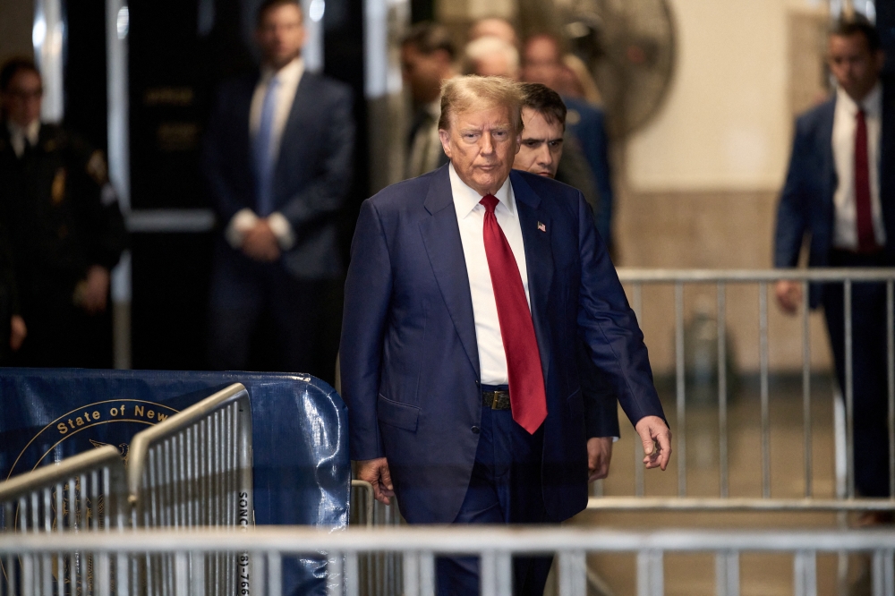 Trump was asked whether he would build new detention camps as part of his campaign pledge to carry out the biggest deportation of migrants in the country illegally. — Reuters pic