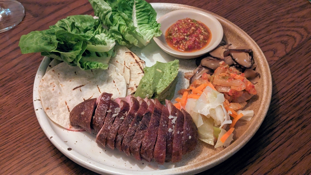 The roasted duck breast dish on If Only’s dinner menu comes with some assembly required. — Pictures by Ethan Lau