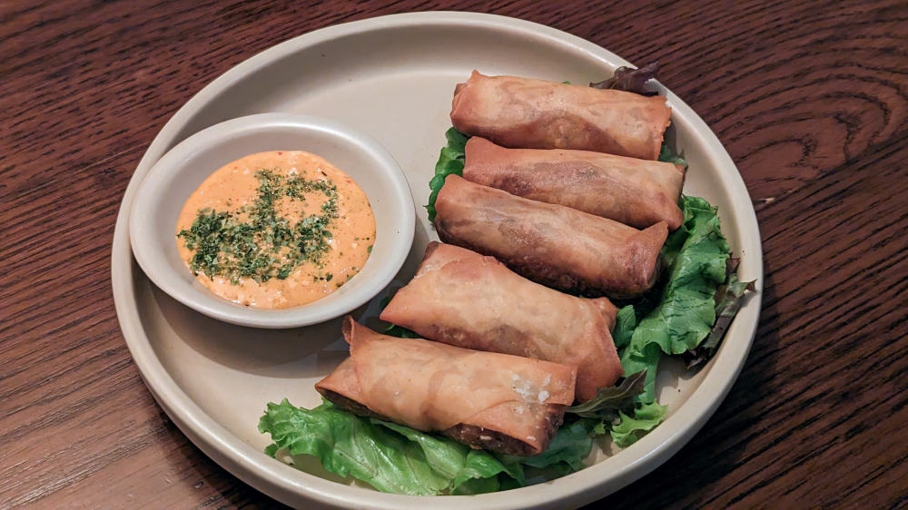 Duck spring rolls were simple but delicious.