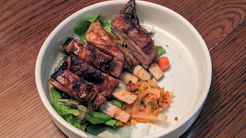 Grilled 'char siew' lamb ribs are an example of how filling the smaller plates can be.