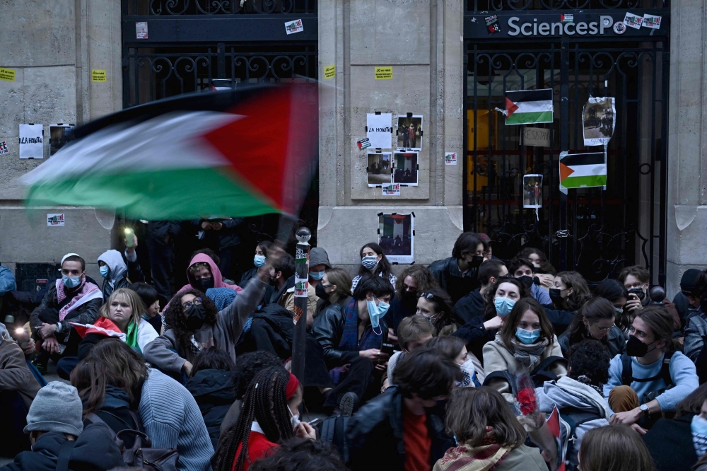France’s prestigious Sciences Po university said it would close its main Paris site on Friday due to a fresh occupation of buildings by dozens of protesting pro-Palestinian students. — AFP pic