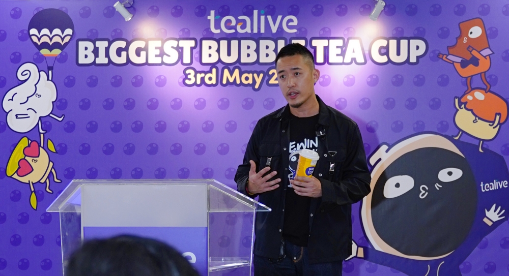 Founder and chief executive officer of the brand’s owner Loob Holding Sdn Bhd Bryan Loo said Tealive is a brand that is born in Malaysia, raised for the world. — Picture courtesy of Tealive