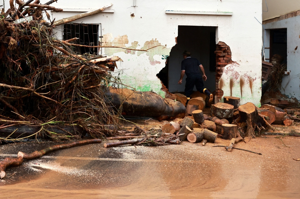 A man walks at the site of floods at Encantado in Rio Grande do Sul, Brazil May 3, 2024. ― Reuters pic