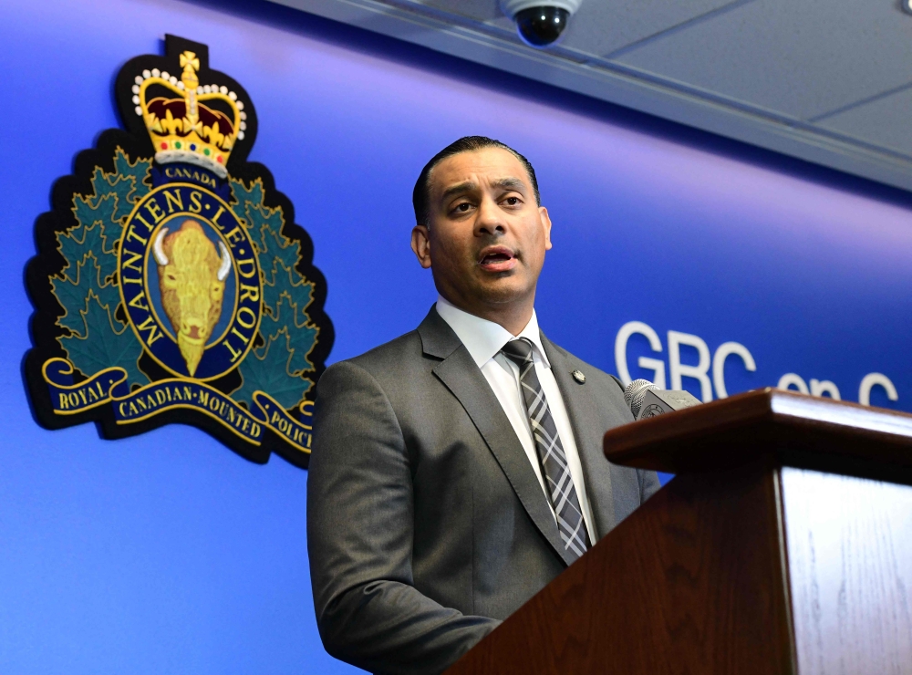 Mooker said Canadian police are still investigating the ties of the suspects, 'if any, to the Indian government.' ― AFP pic