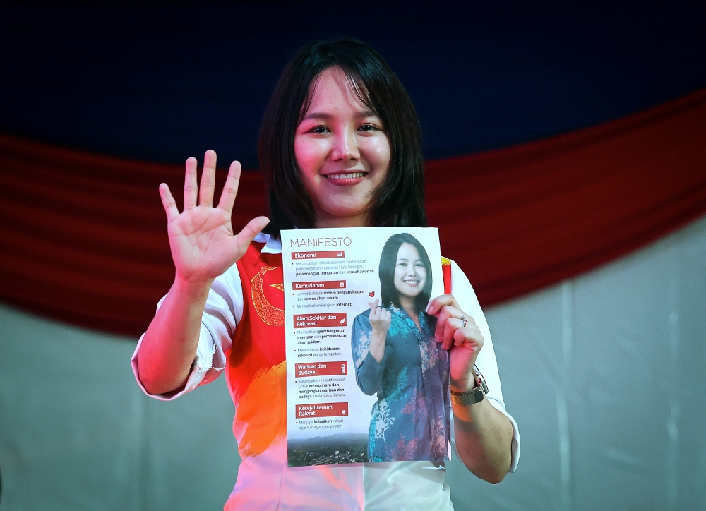 Pang said under the facilities core, she aspires to implement improvements to the transportation system and public amenities besides enhancing internet speed in KKB. — Bernama pic