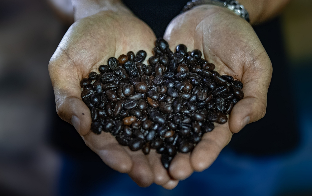 Kong said that in order to make the coffee creamier and more caramelised, the coffee beans need to be roasted with margarine. — Bernama pic