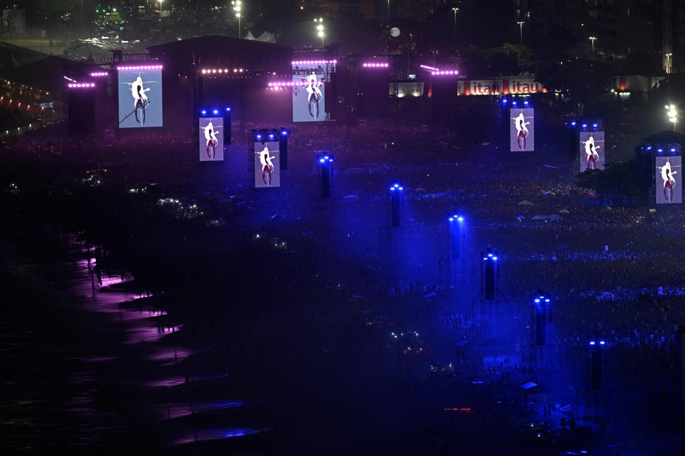 An aerial view of the show. — AFP pic