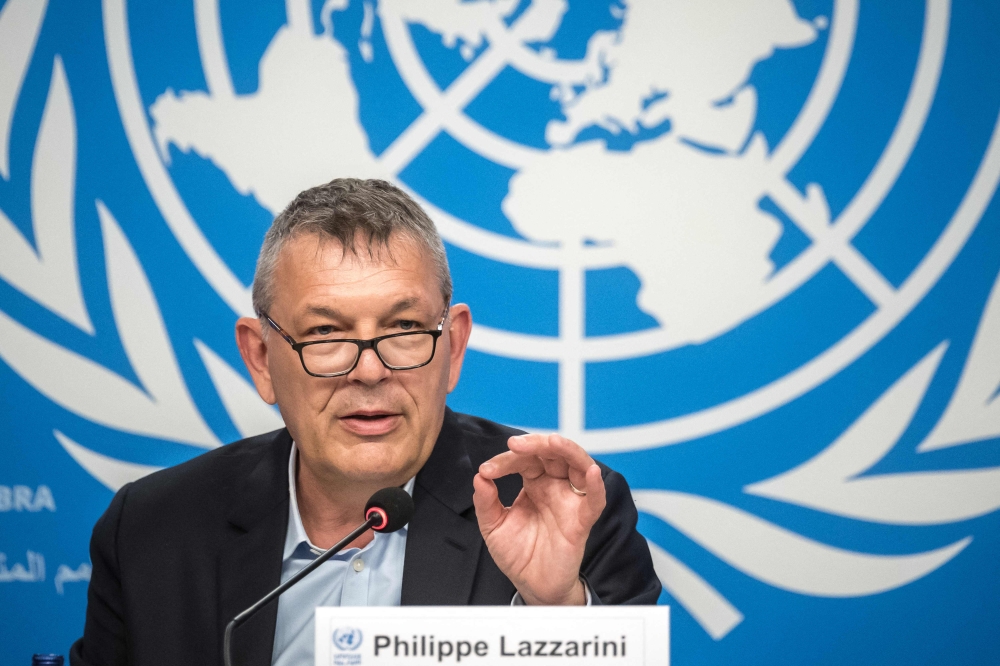 UNRWA Commissioner General Philippe Lazzarini said Sunday that Israeli authorities had barred him from entering Gaza for a second time since the Israel-Hamas war started on October 7. — AFP pic