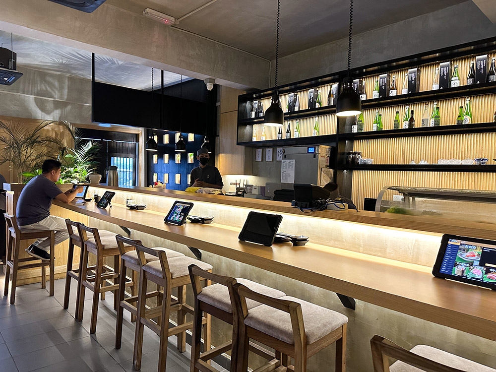One can sit at the counter to chill and dine on Japanese food.