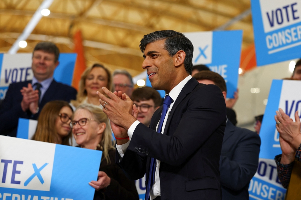 The crushing results have prompted fresh calls for Rishi Sunak to call a national election. He has previously said he intends to call a vote in the second half of the year. — Reuters pic