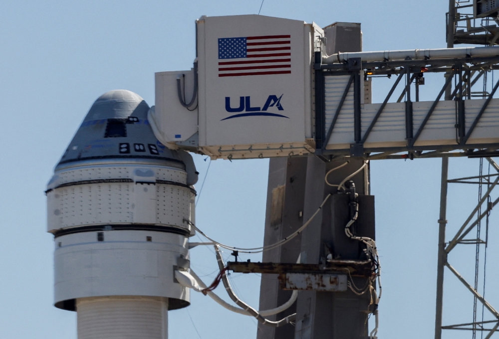 Boeing's Starliner spacecraft, aboard a United Launch Alliance Atlas 5 rocket, is prepared for launch of the Starliner-1 Crew Flight Test (CFT), in Cape Canaveral, Florida May 5, 2024. — Reuters pic