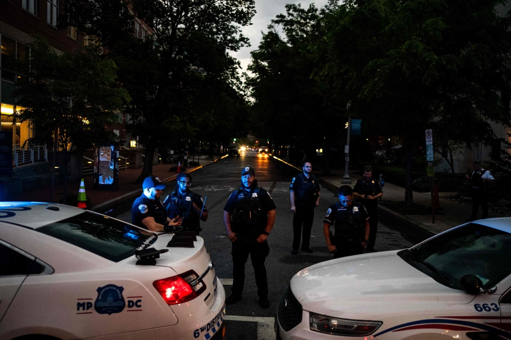 Police forcibly cleared an encampment of pro-Palestinian protesters at George Washington University in the US capital yesterday, arresting dozens in the latest clash with students demonstrating over the Israeli offensive in Gaza. — AFP pic