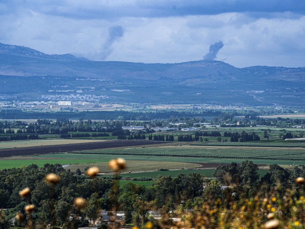 Smoke rises above Lebanon, following an Israeli strike, amid ongoing cross-border hostilities between Hezbollah and Israeli forces, as seen from Israel's border with Lebanon in northern Israel, May 5, 2024. — Reuters pic