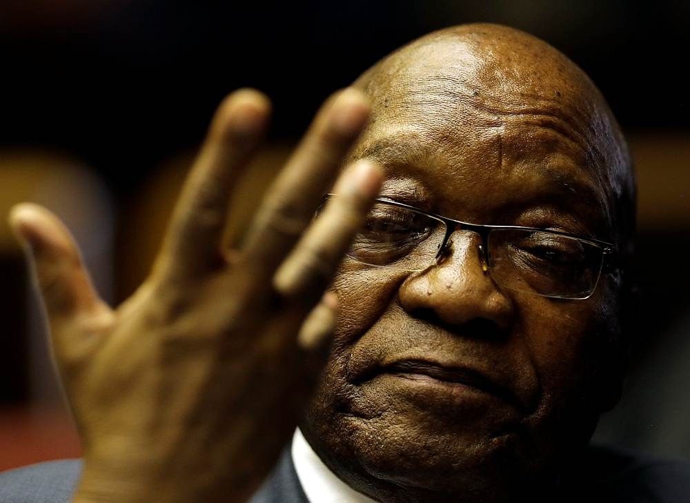 Jacob Zuma, 82, is fronting a new opposition party that has become a potential disrupter in the May 29 general election. — Reuters file pic