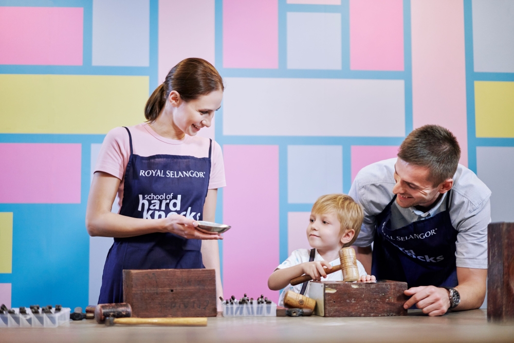 For Mother’s Day, why not enrol the family in a pewter-crafting workshop as a fun afternoon? — Picture courtesy of Royal Selangor