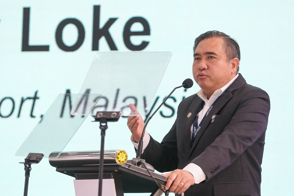 Transport Minister Anthony Loke announced that the redevelopment of the Kuala Lumpur Sentral Station will begin later this year. — Picture by Yusof Mat Isa