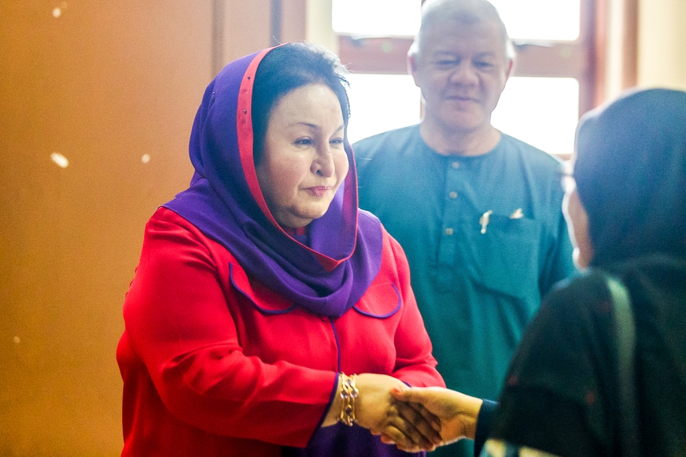 Datin Seri Rosmah Mansor is seen at the Kuala Lumpur Court Complex April 25, 2024. — Picture by Raymond Manuel