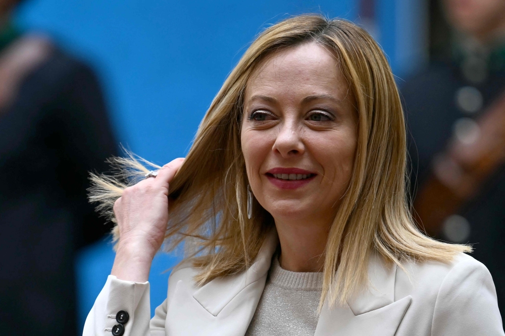 File photo of Italy’s Prime Minister, Giorgia Meloni in Rome on May 8, 2024. — AFP pic