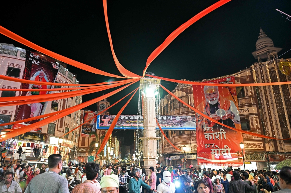 Prime Minister Narendra Modi remains popular across much of India and his Hindu-nationalist Bharatiya Janata Party (BJP) is widely expected to win the poll when it concludes early next month. — AFP pic