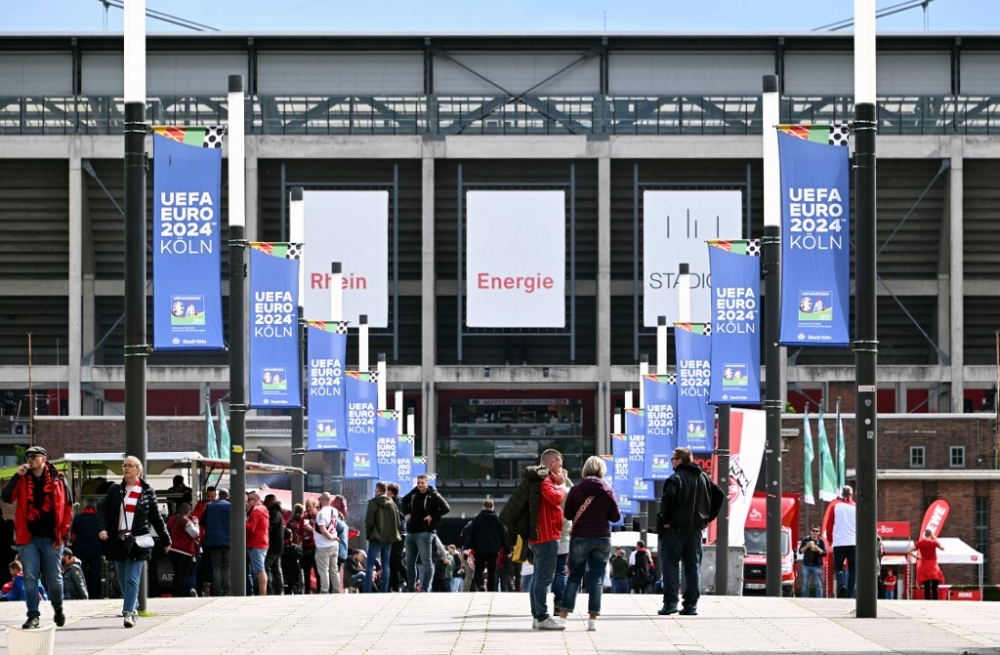 Picture taken on May 4, 2024 shows the RheinEnergie STADION, one of the host stadiums that will be called Cologne Stadium during the Uefa Euro 2024 European Football Championships, in Cologne, western Germany. The Uefa Euro 2024 football championships are scheduled to run from June 14 to July 14, 2024 in Germany. ¬— AFP pic
