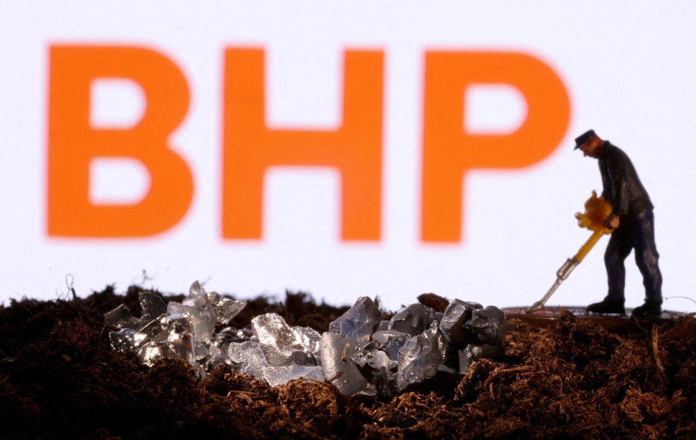 BHP revealed today that British rival Anglo American has rejected an improved takeover bid worth £34 billion (RM203 billion) as it aims to create a copper titan. — Reuters pic  