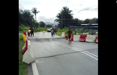 Exco: Selangor govt to take immediate action at landslide area of Jalan Sungai Lalang in Semenyih