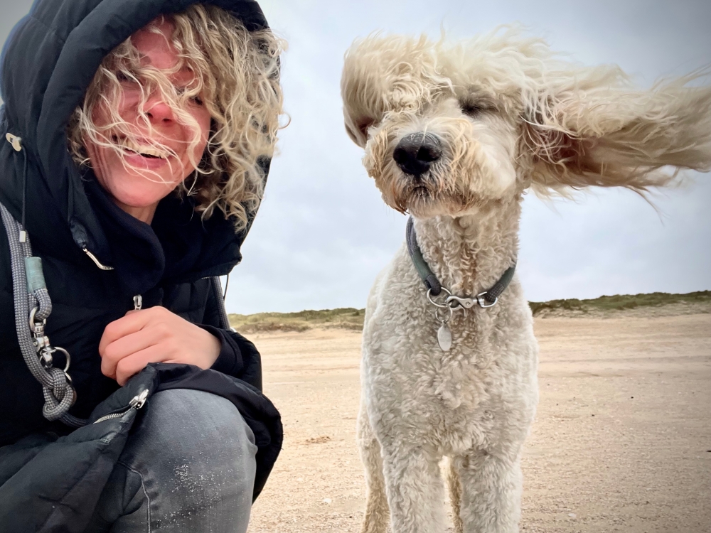 This dog and its owner let their curls up for a display on a windy day at Sylt Island in Germany. — Picture by Julia Illig/The Comedy Pet Photo Awards 2024