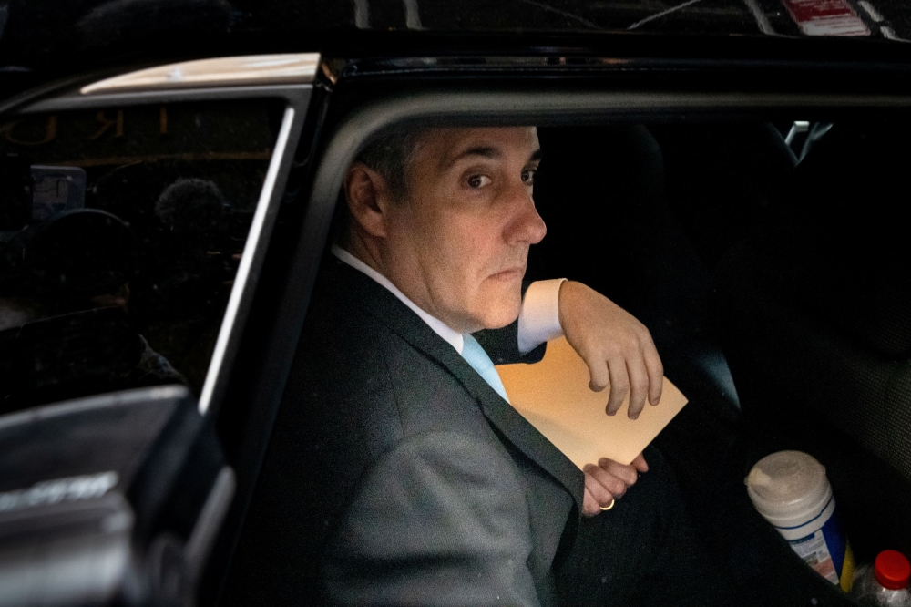 Michael Cohen, once so loyal to Trump that he claimed he would take a bullet for his boss, is the prosecution’s star witness. — Reuters pic